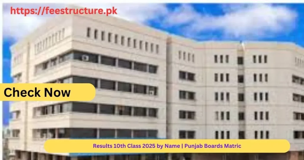 Check Results 9h Class 2025 by Name Punjab Boards Matric
