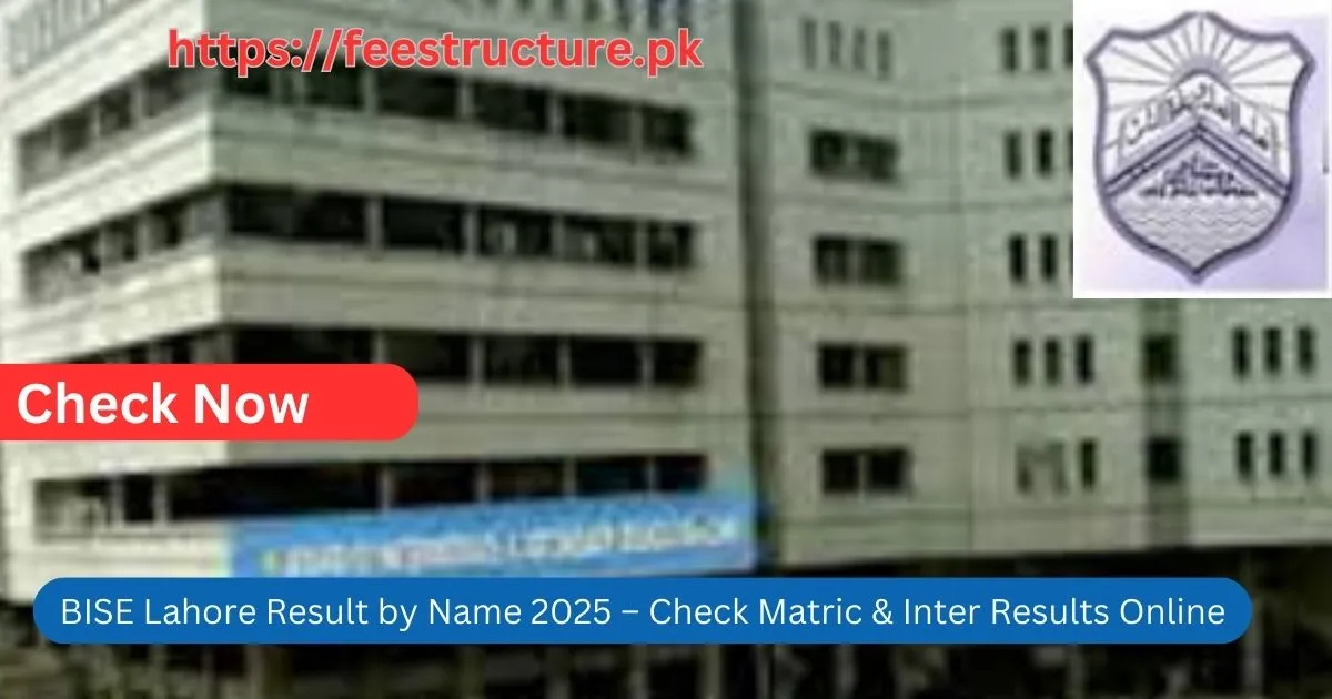 BISE Lahore Result by Name 2025